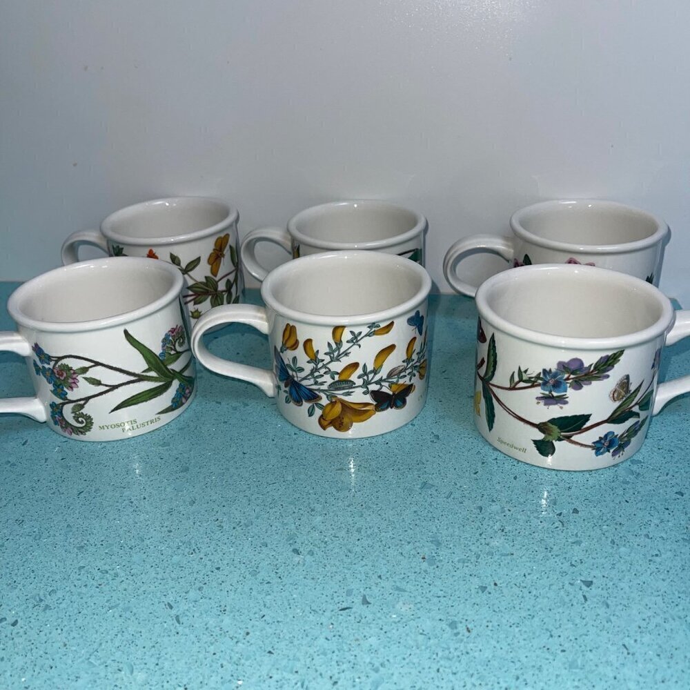 Portmeirion Vintage Cups Botanical Garden Set of 6
